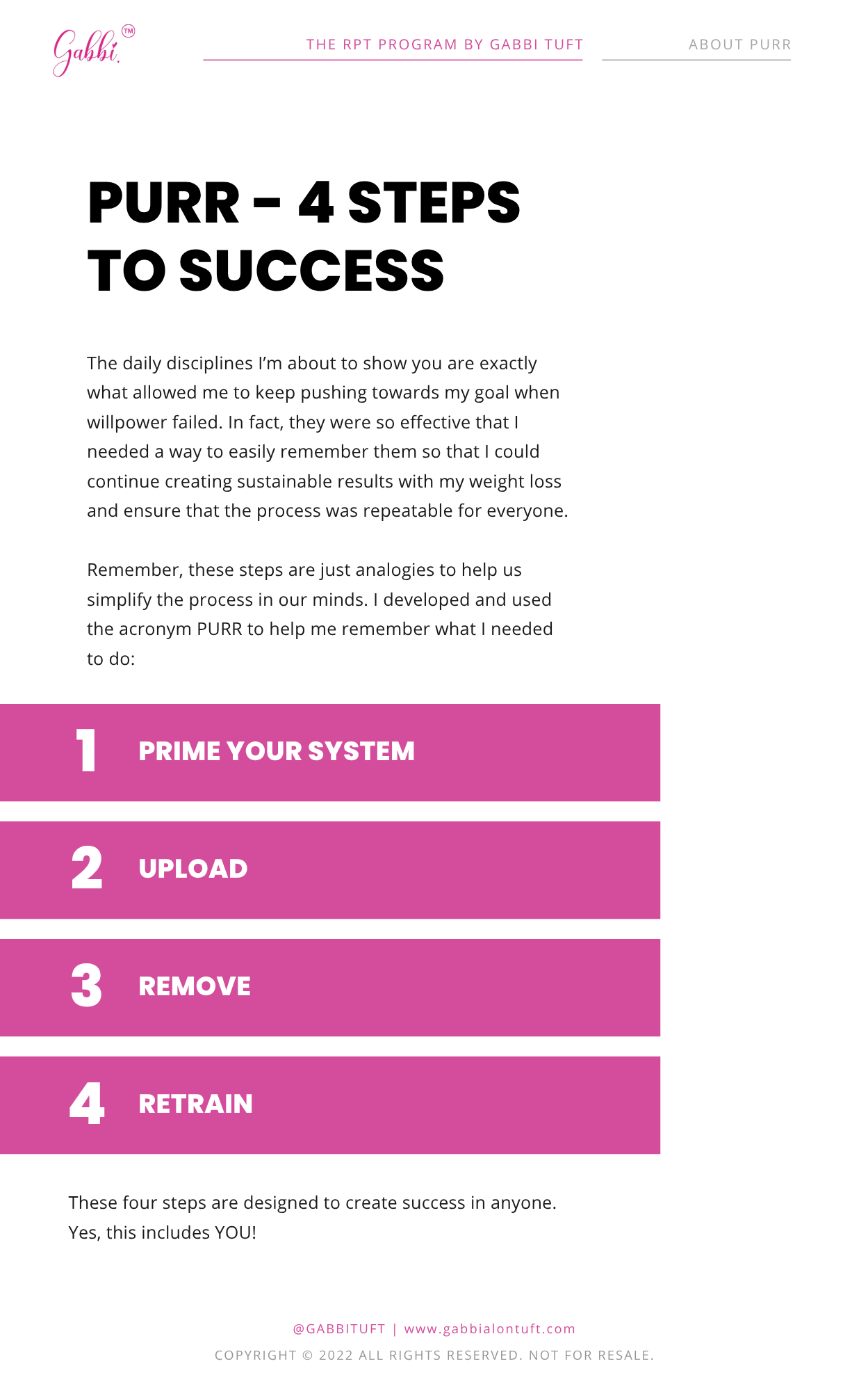 The RPT Program