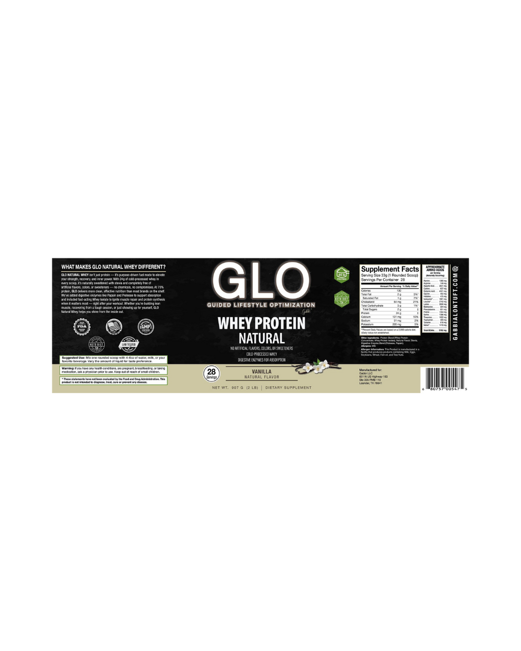 Cold-Processed Natural Whey Protein