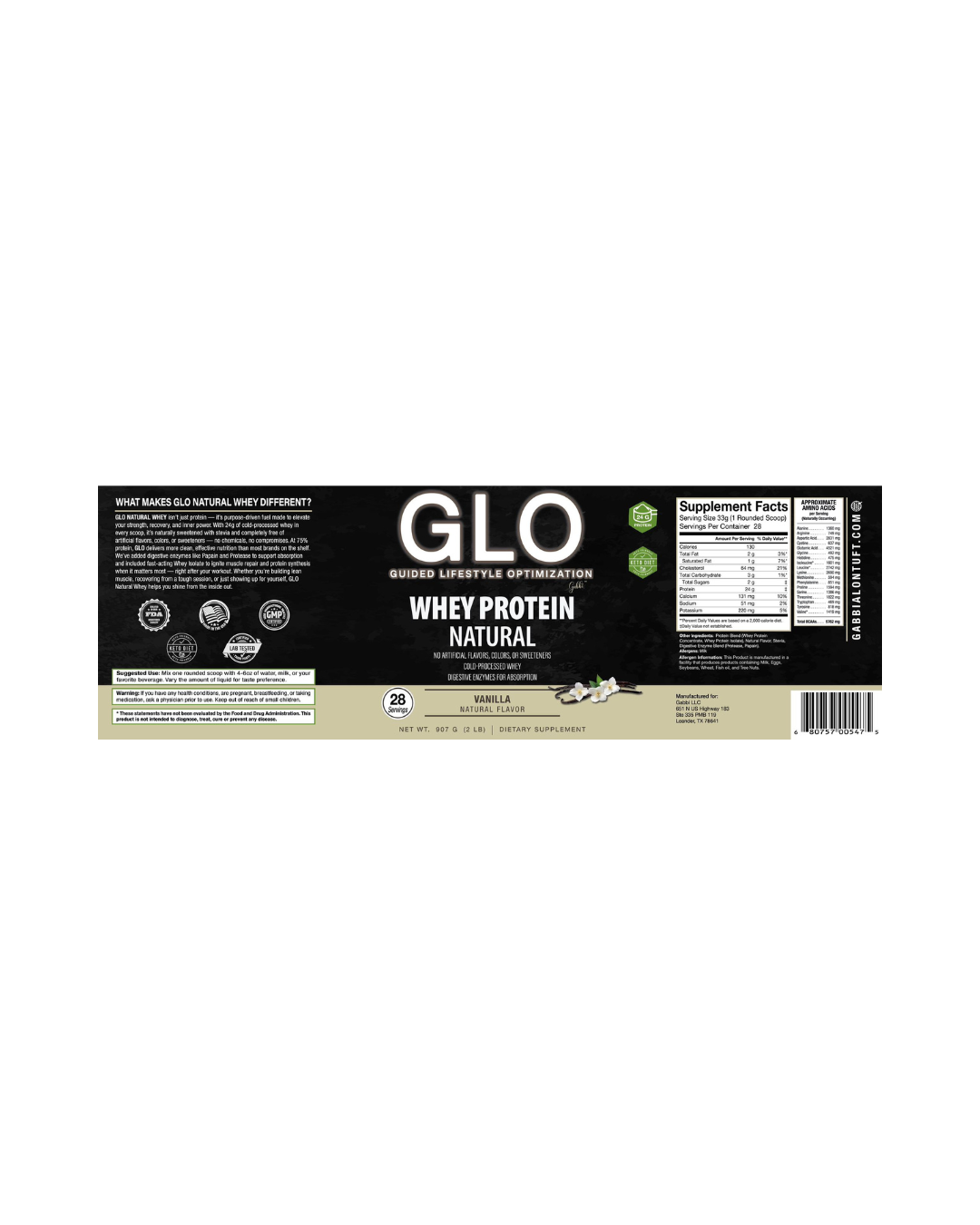 Cold-Processed Natural Whey Protein